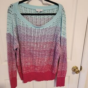 🍁2 for $15🍁 Crocheted Sweater Ombre Sz XXL